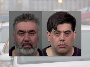 Claudio Lapolla and Mario Ruscitti were arrested after allegedly trying to extort $60,000 from two people.