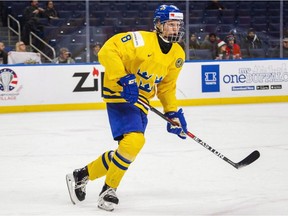 Sweden's Rasmus Dahlin skates during first period IIHF World Junior Championship in Buffalo on Dec. 31, 2017. The Rasmus Dahlin sweepstakes are set to go.The fate of the flashy Swedish defenceman — the consensus choice to be selected first overall in the NHL draft in June — will be decided at the NHL draft lottery on Saturday night in Toronto.