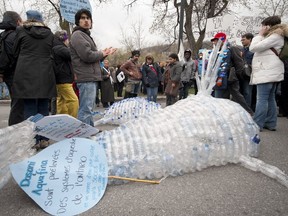 During Earth Day celebrations in Montreal in 2012, a dolphin and turtle were fashioned out of plastic bottles. Activists wanted to bring attention to the plight of marine wildlife dealing with tonnes of plastic refuse in the world's oceans.