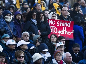 #TorontoStrong Vigil at Mel Lastman Square in Toronto, Ont. on Sunday April 29, 2018. The event brought people together following the van attack that left 10 people dead.