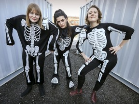 Sketchfest's Spooky Opening Night Gala (Thursday at 8 p.m. at Théâtre Ste-Catherine) will be hosted by organizers Deirdre Trudeau, left, Rena Taylor and Erin Hall. (John Mahoney / MONTREAL GAZETTE)