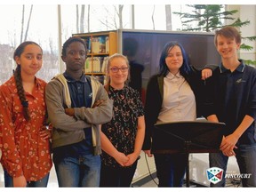 The Pincourt Youth Action Committee, pictured, meet monthly at the Pincourt Public Library. (Photo courtesy of the Pincourt Public Library)