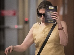 Stephanie Fryer is seen at the Palais de Justice in Montreal on Wednesday May 16, 2018.