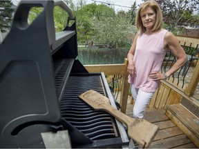 Lisa Spour, seen here Saturday at her home in Kirkland, was recently rushed to hospital after a metal bristle got stuck in her throat while eating a hamburger at her son's home.