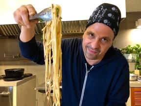 A fan of open-fire grilling, Joe Mercuri whipped up a barbecued pasta dish at Urban Bonfire.