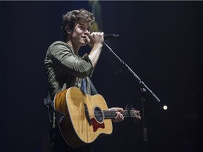 Shawn Mendes performs at Montreal's Bell Centre in August 2017.