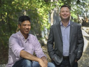 Motorleaf co-founders Ramen Dutta (left) and Alastair Monk are seen in a 2016 file photo: Their technology is being used in Europe, the U.S., Ontario and Quebec.