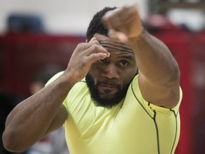 Laval boxer Jean Pascal during workout at at Claude Robillard centre on Dec. 4, 2017.