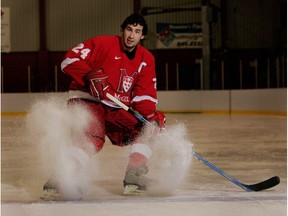 Defenceman Daniel Jacob, shown in this photo from 2004, played four seasons with the McGill Redmen and graduated with a degree in kinesiology.