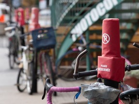 The Ville-Marie borough plans to install 1,000 new bike stands to augment the current inventory of 400 bike racks and 2,600 parking meters that double as bike stands.
