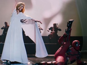Céline Dion performs "Ashes" with Deadpool