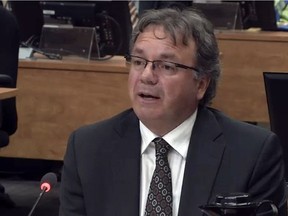 As Laval assistant city manager, Jean Roberge testifies at the Charbonneau Commission in 2013. Roberge worked closely with former mayor Gilles Vaillancourt.