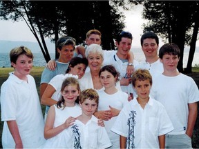 Marie Kennedy with her grandchildren on her 75th birthday, five months prior to her Alzheimer's diagnosis. (July 2001)