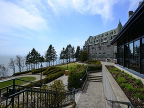 Le Manoir Richelieu is shown in La Malbaie, Quebec on Wednesday, May 2, 2018. The federal government will to spend more than $2.2 million to fly around 3,000 police officers and dozens of German Shepherds from all around the country to Quebec City to help secure the sites for next month's G7 leaders' summit.THE CANADIAN PRESS/Sean Kilpatrick ORG XMIT: SKP600