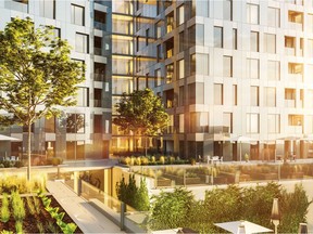 Artist's rendering of the second phase of the VillaNova real estate project in Lachine, set to begin construction in August 2018. (Développement Lachine Est)