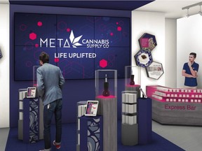 This is an artist's rendering of what the Meta Cannabis Supply Company stores in western Canada will look like. Meta is owned by Ottawa's National Access Cannabis.