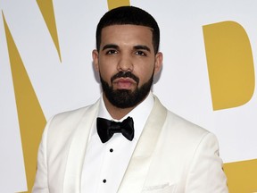 Canadian rapper Drake arrives at the NBA Awards in New York.