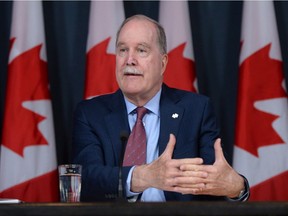 Graham Fraser, then Commissioner of Official Languages, speaks at the National Press Theatre regarding the release of the annual report in Ottawa on Thursday, May 19, 2016.