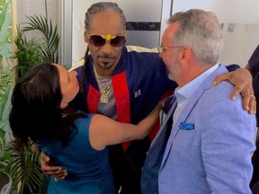 Montreal Mayor Valérie Plante and rapper Snoop Dogg at the C2 Montreal conference