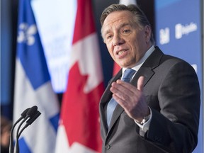 "Whether it is children or seniors, I think we have an enviable social net in Canada, so on this I think that is an area where I am proud," says François Legault, seen in a file photo.