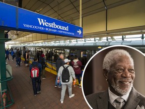 Morgan Freeman's voice will make TransLink announcements for a limited time, to coincide with the new tap-to-pay feature on board buses.
