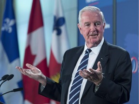 Sir Craig Reedie, head of the World Anti-Doping Agency, speaks to the Montreal Council on Foreign Relations, Friday, May 18, 2018 in Montreal.