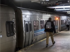 Commuters board the trains on Deux-Montagnes line at Central Station.