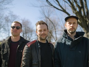 Warren Spicer, left, Nicolas Basque, and Matthew Woodley, Montreal Folk Festival on the Canal, 2018, Plants and Animals,