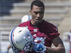 "You play the game to win. That's the mindset we all have to have," says Montreal Alouettes defensive-back Tommie Campbell, at the team's training camp at Molson Stadium on May 21, 2018.