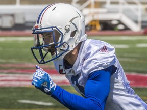 "I'm in good shape. I feel explosive and I'm running at a good clip," says Montreal Alouettes receiver Chris Williams, at training camp on May 21, 2018.