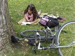 Lisa Shalom takes a break in Sir-Wilfrid-Laurier Park in Montreal, on Thursday, May 31, 2018.
