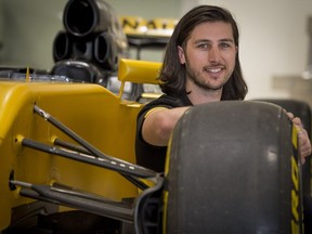 MONTREAL, QUE.: JUNE 6, 2018 -- Matthew Crossan, at Spinelli INFINITI in Pointe-Claire Wednesday, June 6, 2018.  Crossing is the 2017 winner of the Infiniti Engineering Academy and is currently doing an internship with Infiniti and the Renault F1 race team (Peter McCabe / MONTREAL GAZETTE) ORG XMIT: 60794