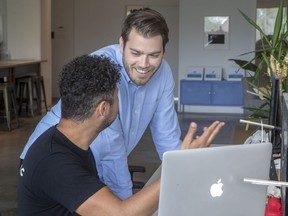 "We set out to build a data set that tried to explain the experience that you would have on a street corner," said Vincent-Charles Hodder (left), CEO nad co-founder of Local Logic. (Dave Sidaway / MONTREAL GAZETTE)