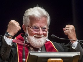 Terry Mosher, aka Aislin, received an honorary doctorate from Concordia University at Place des Arts in Montreal, on Monday, June 11, 2018.