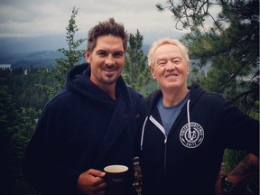Sheldon Souray with his father, Richard, at the former Canadiens defenceman's summer home in Idaho on Father's Day the year before Richard died.