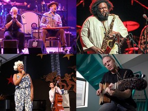 Some of the standout artists in the 39th Montreal International Jazz Festival's lineup: Kamasi Washington (clockwise from top right), Rob Lutes, Cécile McLorin Salvant, Charlie Musselwhite and Ben Harper.