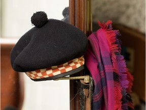 Period hats are on display at the Greenwood Centre for Living History in Hudson.