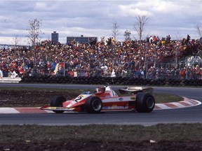 Gilles Villeneuve races to victory at the Canadian Grand Prix in Montreal in 1978.