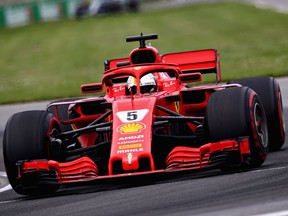 Sebastian Vettel of Germany driving the (5) Scuderia Ferrari SF71H on track during the Canadian Grand Prix at Circuit Gilles Villeneuve on June 10, 2018, in Montreal, Canada.