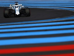 Lance Stroll steers his Williams during Friday practice at Circuit Paul Ricard ahead of the French Grand Prix. The Montreal native posted the 17th fastest time in both the morning and afternoon sessions.