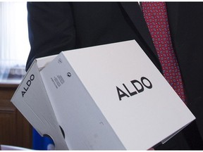 An Aldo shoe box.