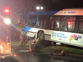 A STM bus struck a tree  around 2:40 am on June 5, 2018, at the intersection of Jean-Talon Street West and Dieppe Ave.