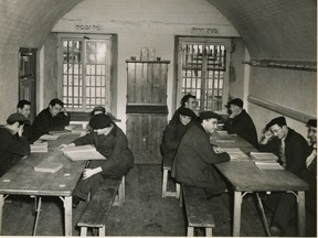 "After a while, the camp commander realized we were harmless," 98-year-old Edgar Lion recalls, eventually allowing the educated among them to teach younger internees. Montreal Standard, courtesy of Jewish Public Library Archives, Montreal.