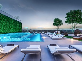 The Centra condos rooftop pool