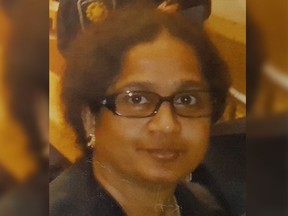 Mohanarani Rajadurai, 58, hasn't been seen since she left her home on Friday around noon.