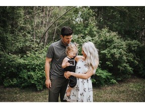Canadiens goalie Carey Price with his wife, Angela, and their 2-year-old daughter Liv Anniston.