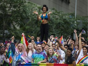 The Humber College float at the 2018 Toronto Pride Parade.