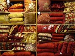 A wall of cushions at Pier 1 Imports in Westmount in 2008.