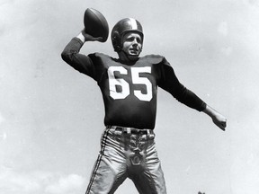 A 1958 Gazette file photo of fomer Alouettes quarterback Bruce Coulter, who later coached the Bishop's University Gaiters from 1961-1990.