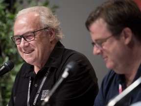 MONTREAL, QUE.: JULY 7, 2018-- Andre Menard, co-founder and vice-president of the Montreal International Jazz Festival speaks about the musical success of the festival during the wrap-up press briefing for the festival in Montreal on Saturday July 7, 2018. (Allen McInnis / MONTREAL GAZETTE) ORG XMIT: 61020